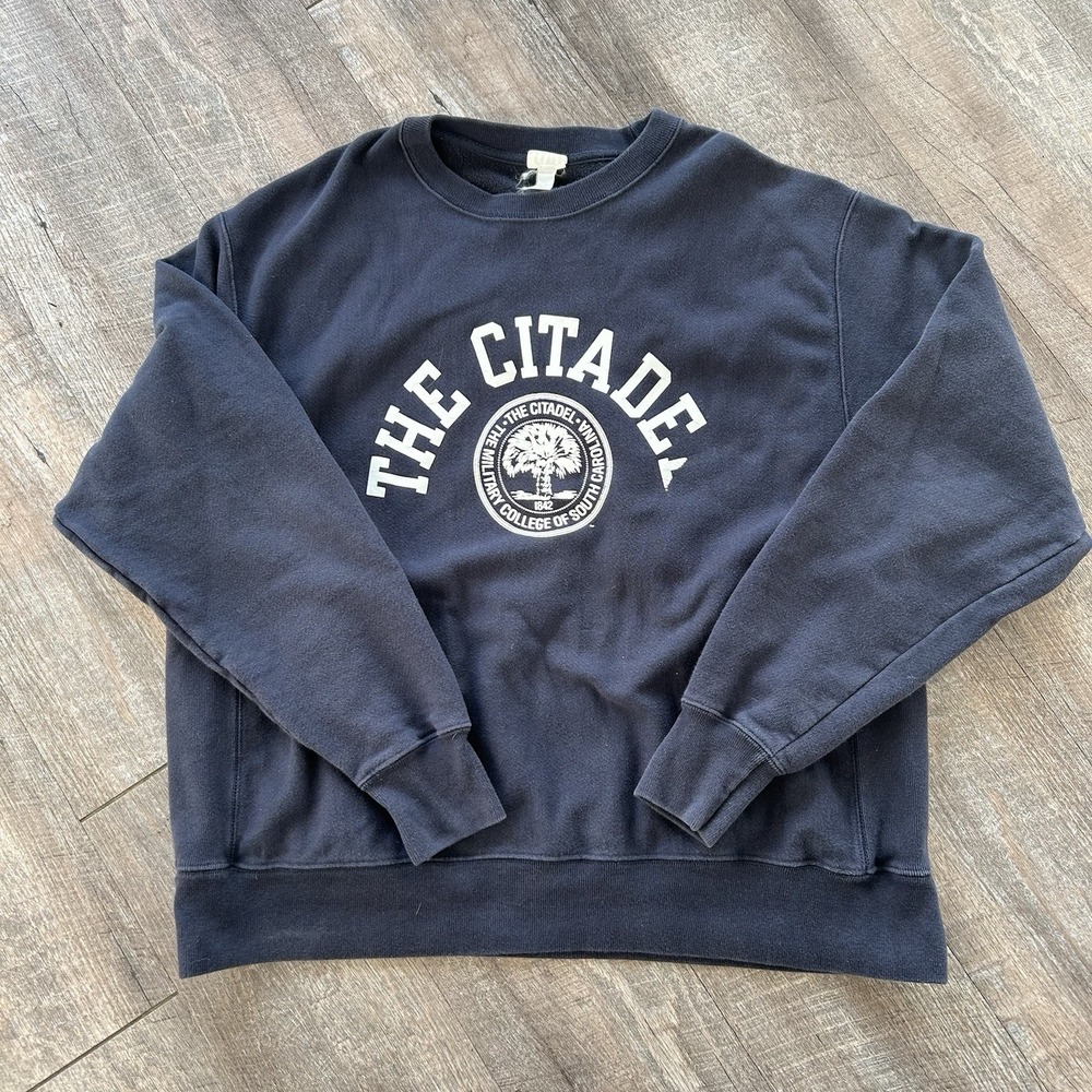 Vintage Faded Champion Reverse Weave The Citadel Military College Y2K